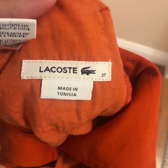 Lacoste orange colour jeans - Picture 1 of 2